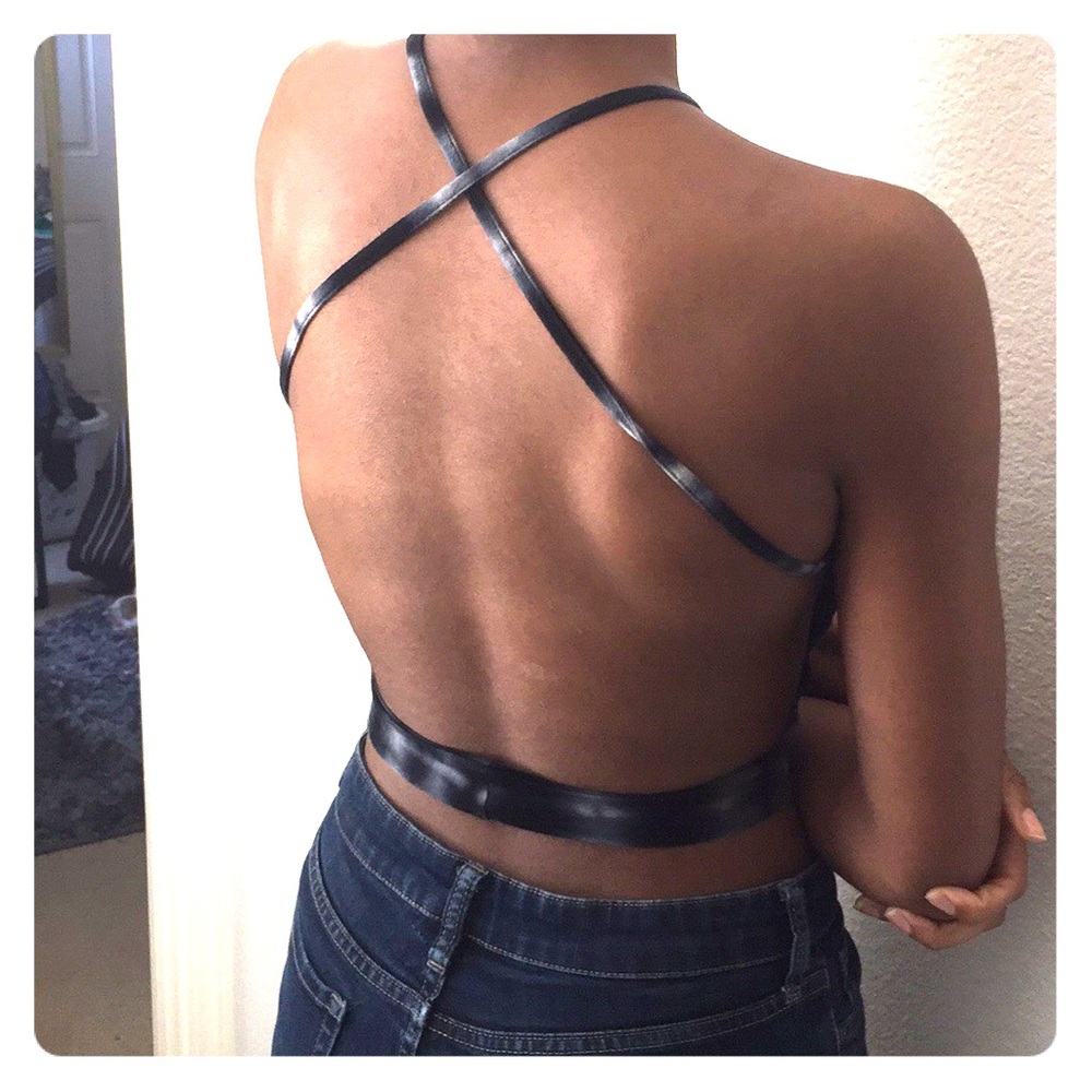 Missguided Strappy Tie-Dye Crop Top